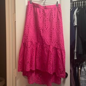 pink BR midi skirt